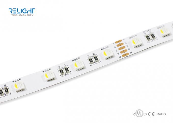 উচ্চ ক্ষমতা 24V RGBW 5050 আরজিবি LED স্ট্রিপ নমনীয় সিই / ROHS / UL স্ট্যান্ডার্ড